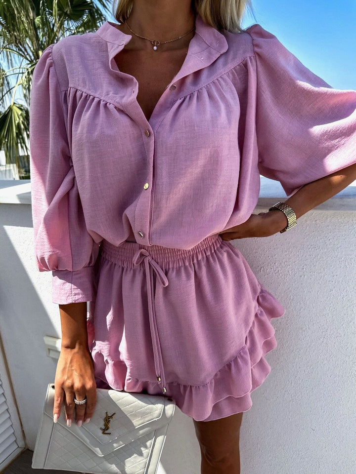 Drune | Baumwoll Zweiteilig Set für Damen | Bequem und stilvolles Outfit