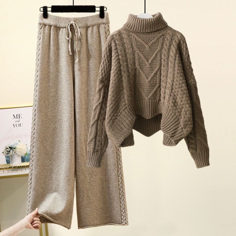 Drune | Elegantes Set Aus Rollkragenpullover Und Lockerer Hose