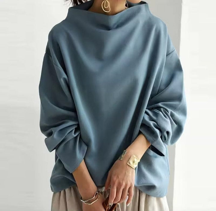 Drune | Elegante Loose-Fit Rollkragenbluse