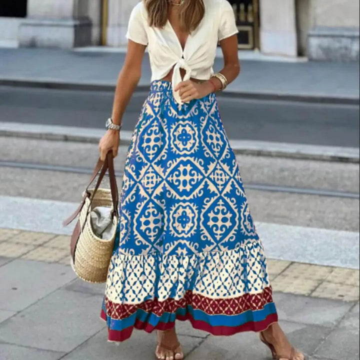 Drune | Boho Print Maxi Rock für Damen