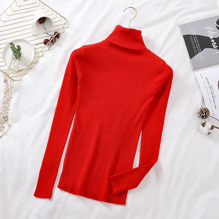 Drune - Damen-Ripp-Turtleneck für elegante Raffinesse
