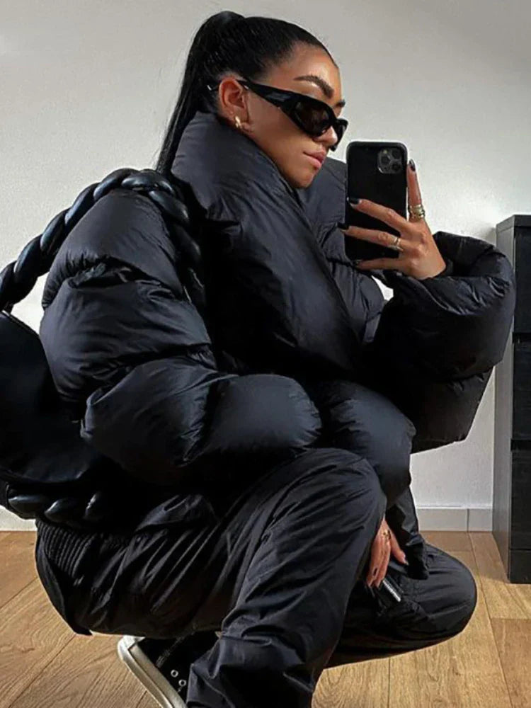 Drune | Oversize-Jacke - Warmer hoher Kragen