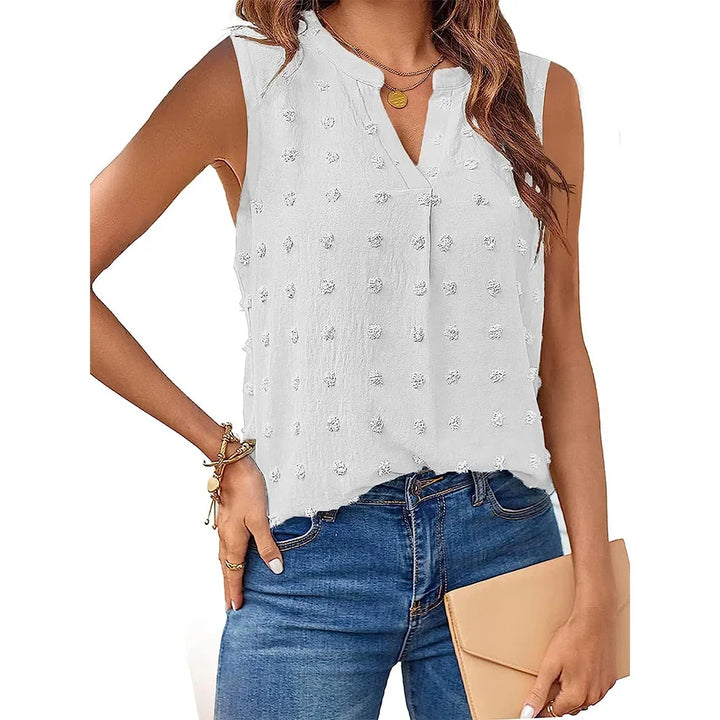 Drune | Damen Tops Sommer Tank Top für Frauen Ohne Ärmel Blusen Frühling Korsett V-Ausschnitt Schöne Legere T-Shirts