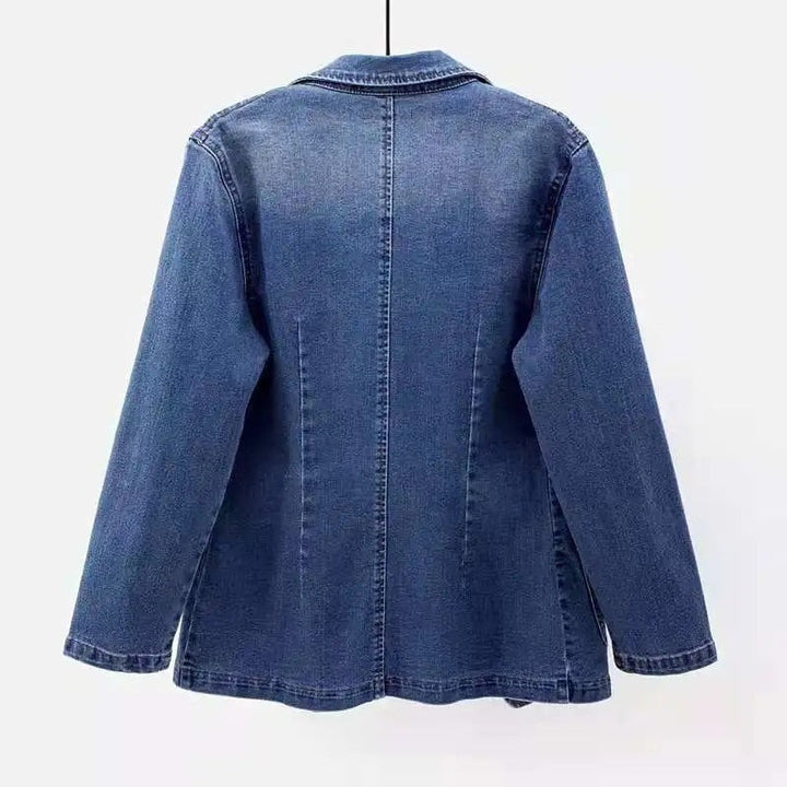 Drune | Denim Blazer mit Langen Ärmeln mit Taschen