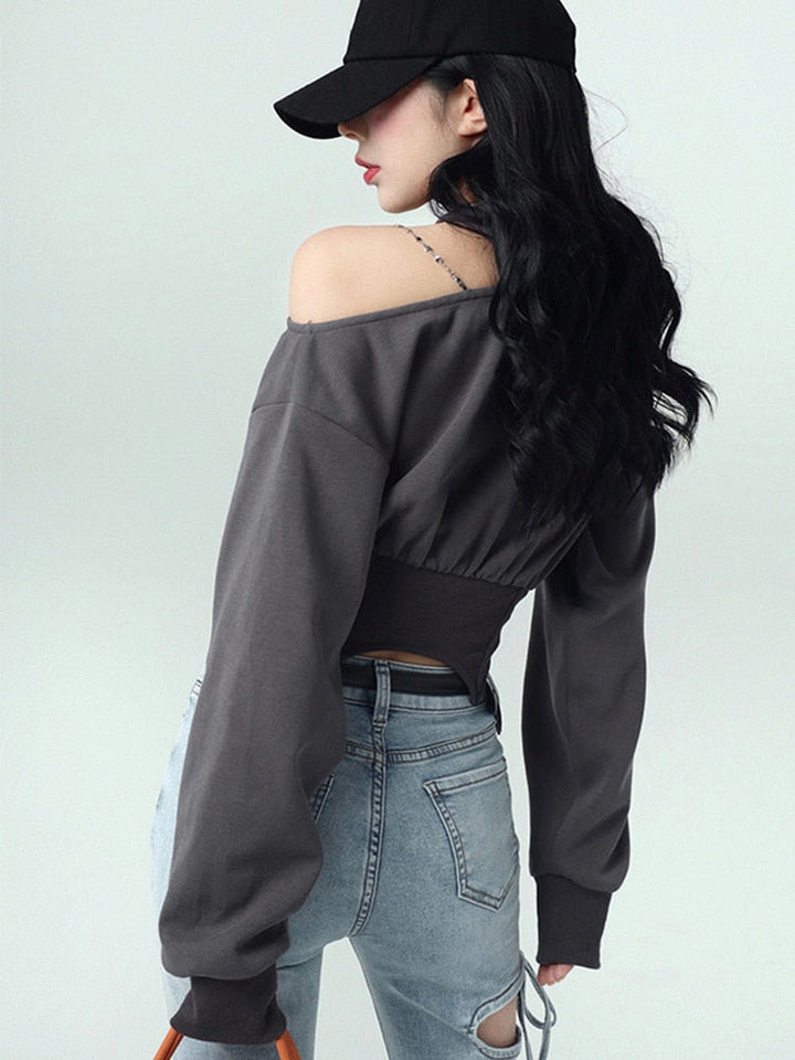 Drune | Shadows Crop Sweatshirt