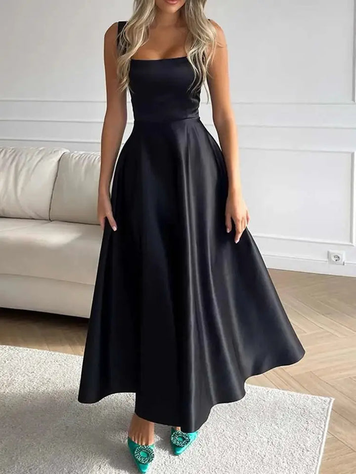 Drune | Modernes Ärmelloses Maxikleid mit Hoher Taille für Frauen