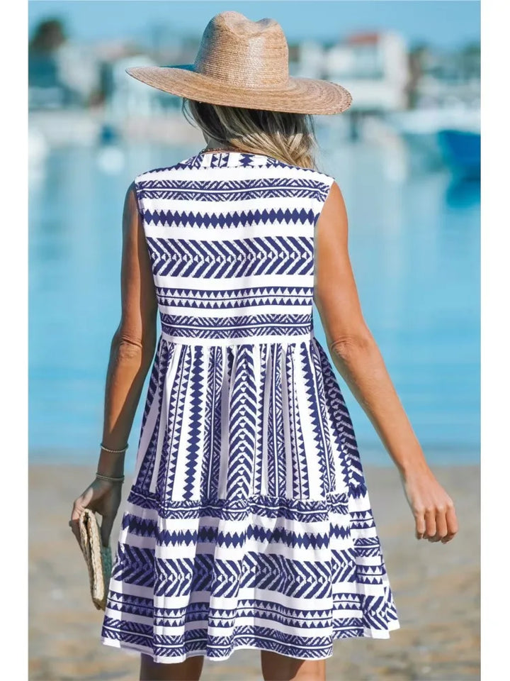 Drune | Gestreiftes Midi Kleid