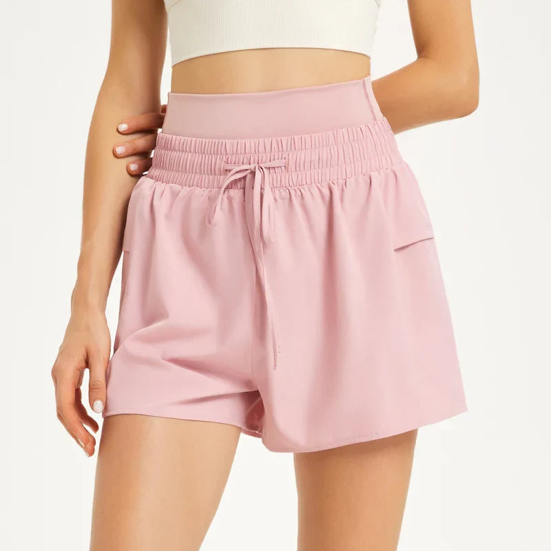 Drune | Atmungsaktive Und Leichte 2 in 1 Quick Dry Shorts Für Damen Mit Kordelzug
