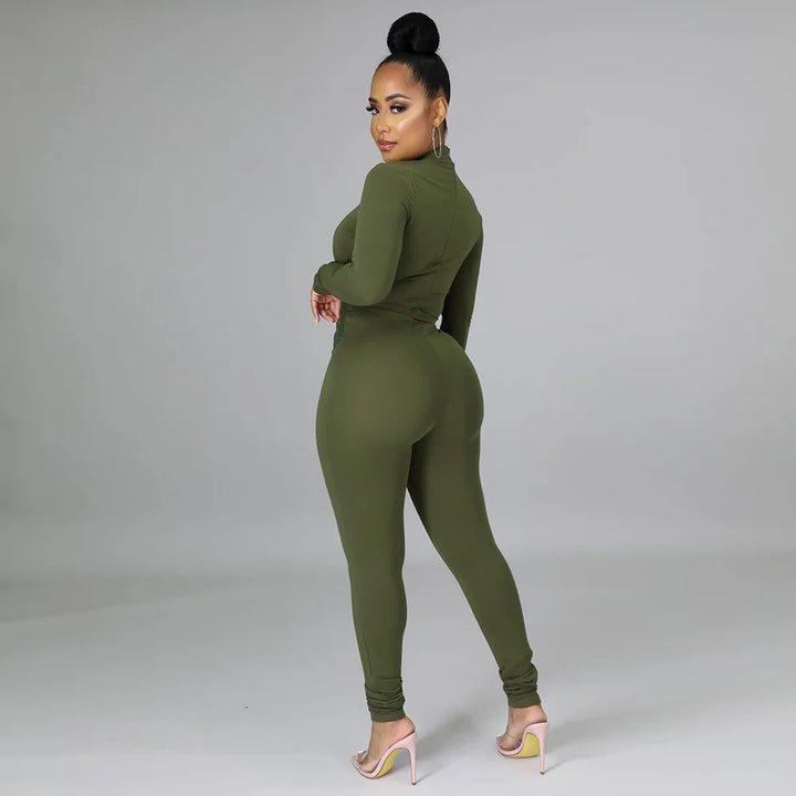 Drune | Zweiteiliges Set mit Kurzem Kunstleder-Korsett und High-Waist-Hose