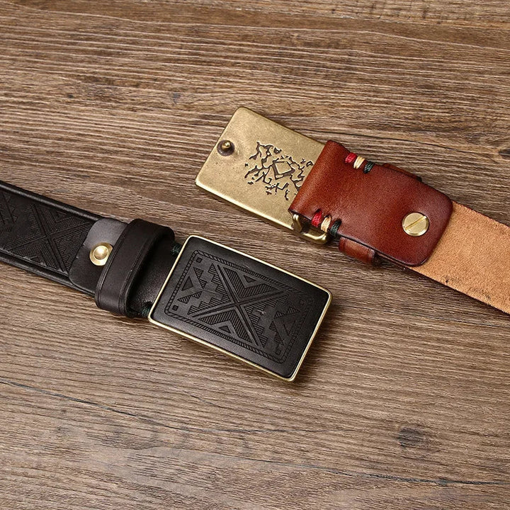 Drune | Gürtel Mit Einzigartigem Design Für Jedes Outfit Aus Rindleder