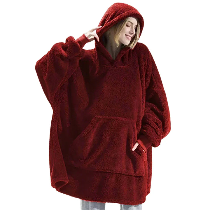 Drune | Winter Hoodie Damen Fleece Decke