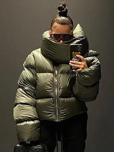 Drune | Oversize-Jacke - Warmer hoher Kragen