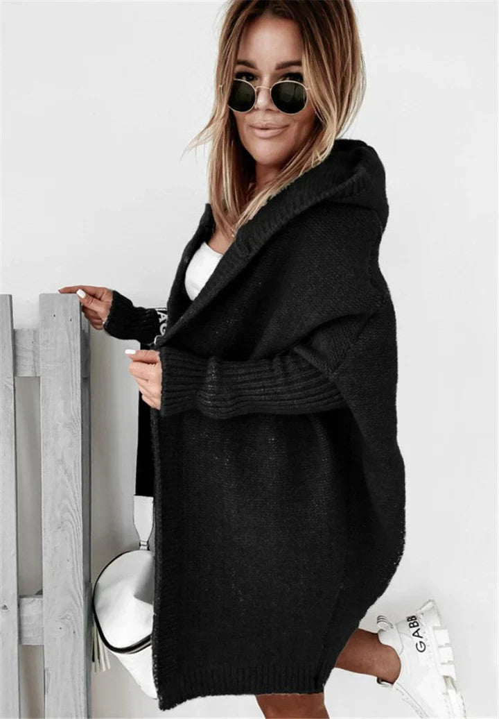 Drune | Superweiche Gestrickte Strickjacke Mit Taschen Und Kapuze Für Damen