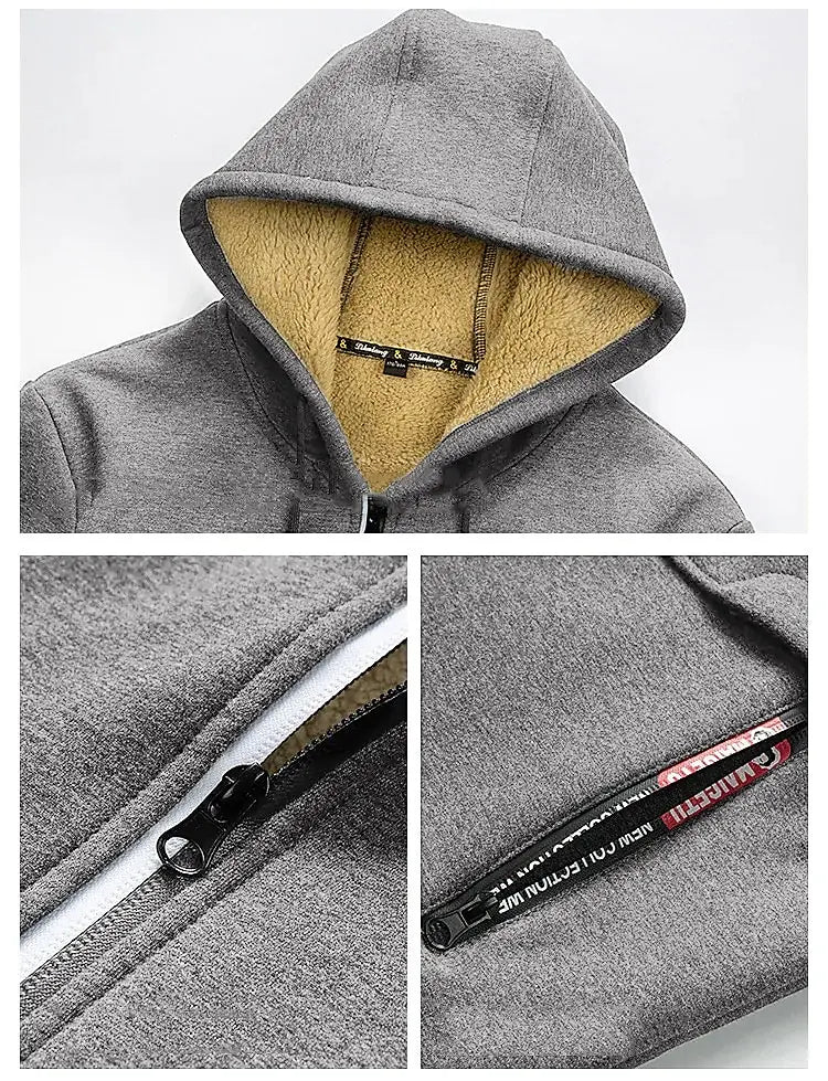 Drune | Warme Winterjacke für Männer mit Kapuze Bequeme Outdoorjacke