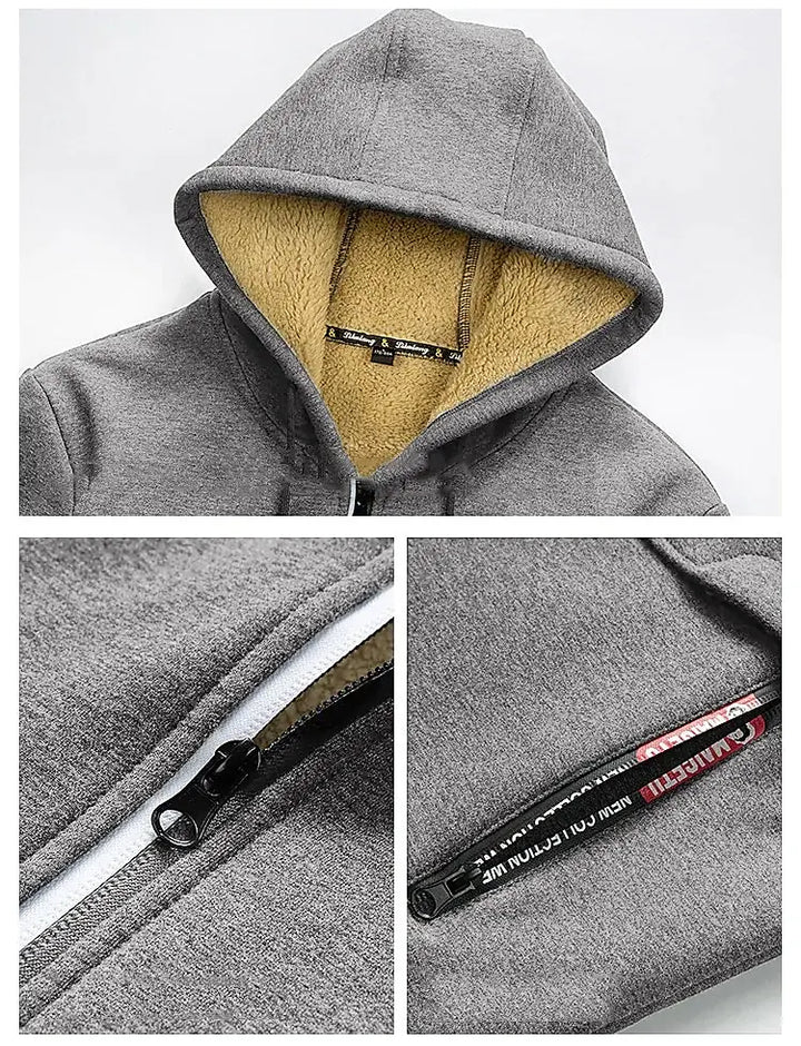 Drune | Warme Winterjacke für Männer mit Kapuze Bequeme Outdoorjacke