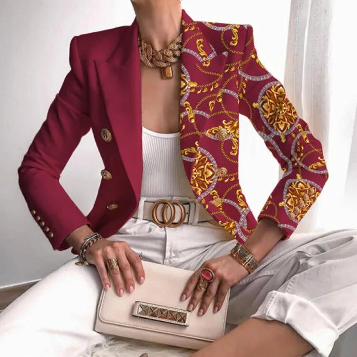 Drune | Taillierter bedruckter Blazer