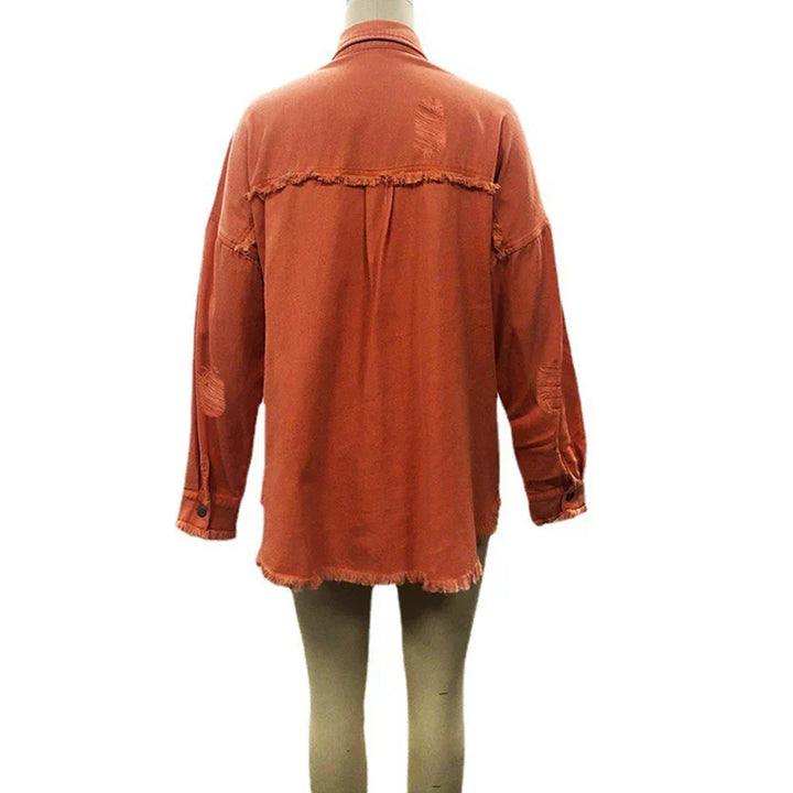 Drune | Casual Oversized Denimjacke mit Used-Look