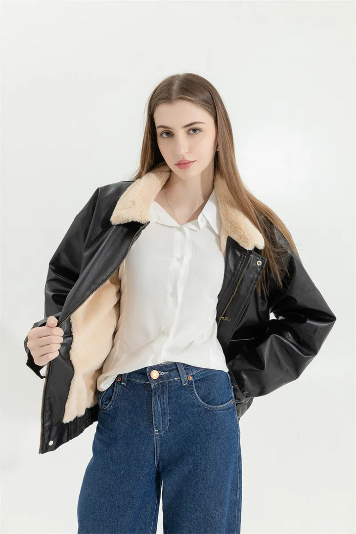 Drune | Leder Winterjacke - Vintage & Stilvoll