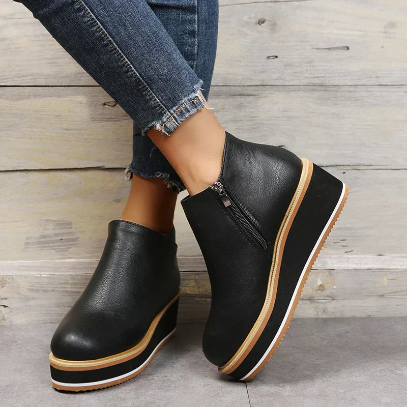 Drune | Stiefeletten mit Reißverschluss und Plateau
