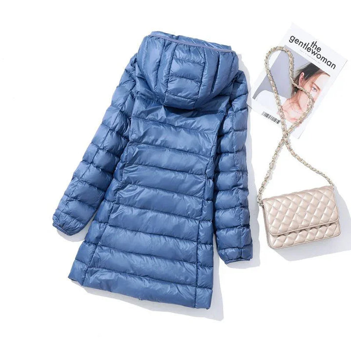 Drune | Damen Tragbarer Puffer-Mantel mit Abnehmbarer Kapuze