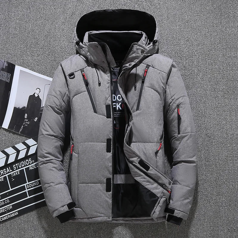 Drune - Herren-Winterjacke - Warme, schlanke Daunenjacke mit Kapuze