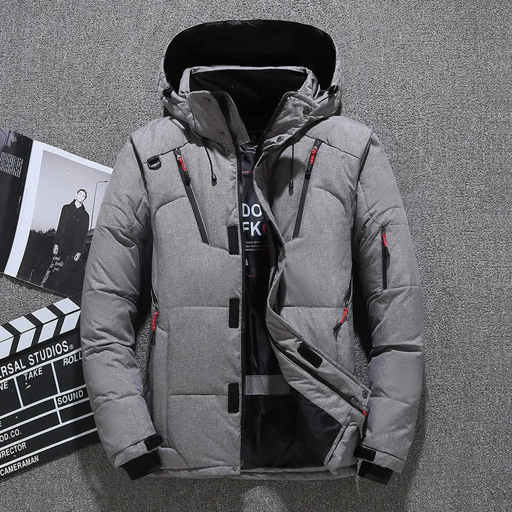 Drune - Herren-Winterjacke - Warme, schlanke Daunenjacke mit Kapuze