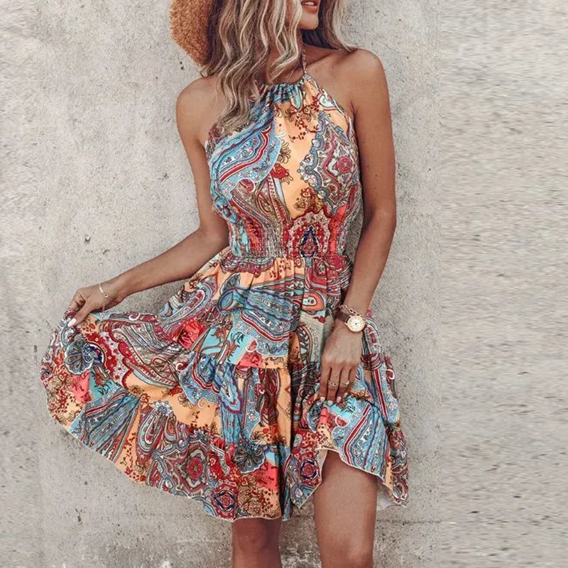 Drune | Stylisches Sommer Boho Halter Kleid