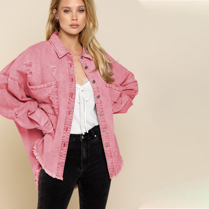 Drune Denim Overshirt | Trendiges Shirt in Übergröße für Frauen