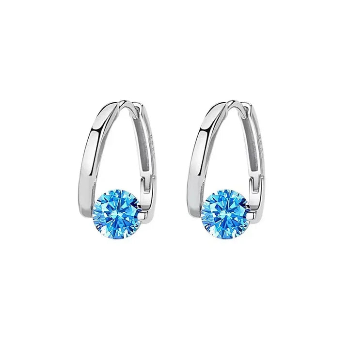 Drune | Sterling Silber Geometrische Zirkon Ohrringe