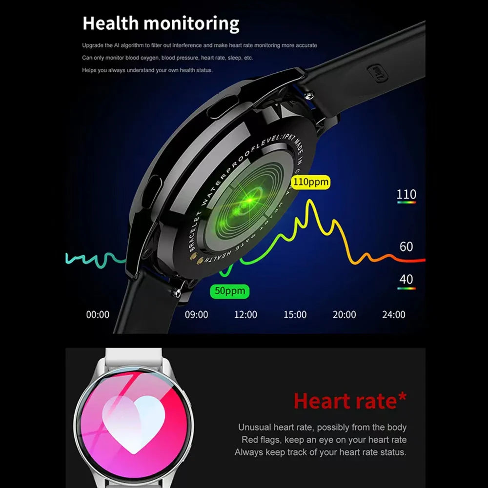 Drune | Active 2 Damen Bluetooth Smartwatch Mit Herzfrequenz Und Blutdruckmonitor