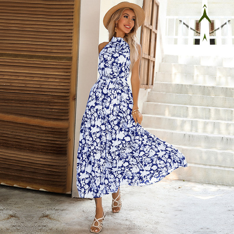 Drune - Sommerliches Midi-Kleid mit Blumenmuster