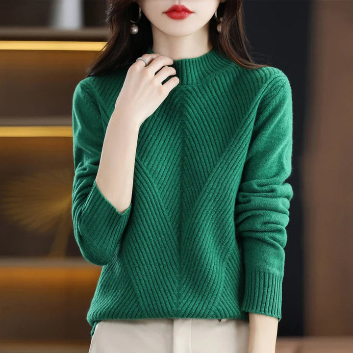 Drune | Strukturierter Rundhals-Strickpullover Ideal für den Winter