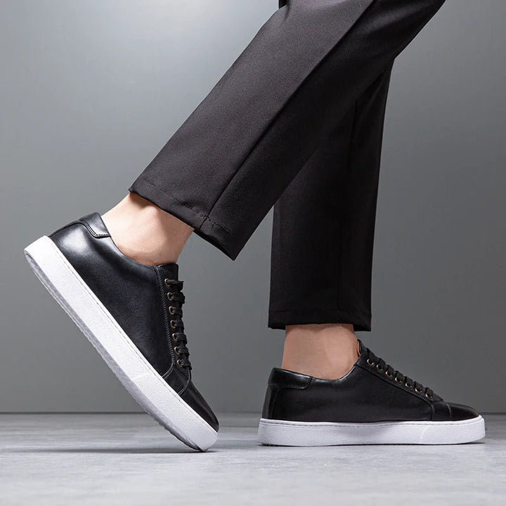 Herren Sneaker Leder Elegant Bequem