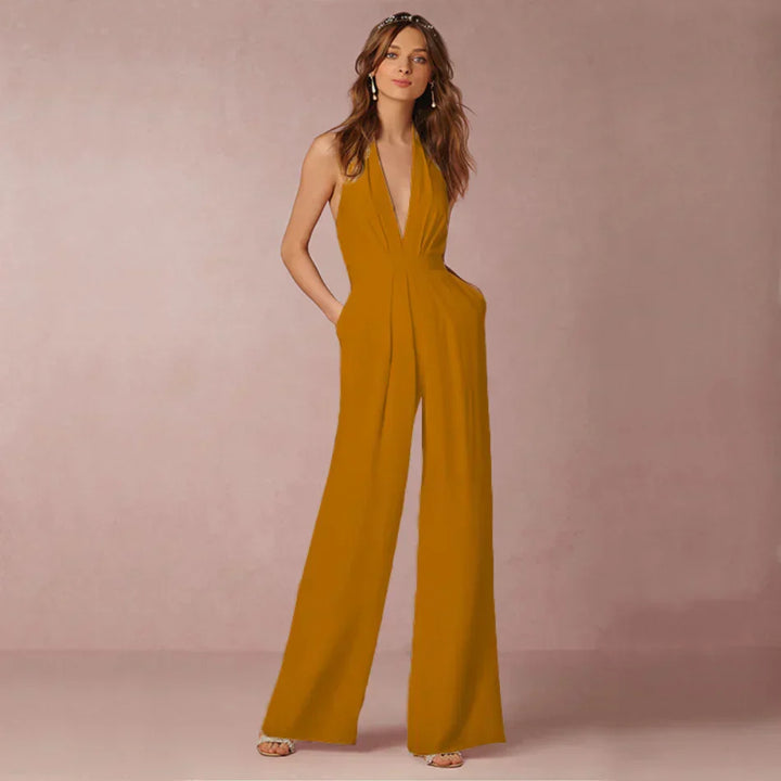 Drune | Eleganter Neckholder-Jumpsuit