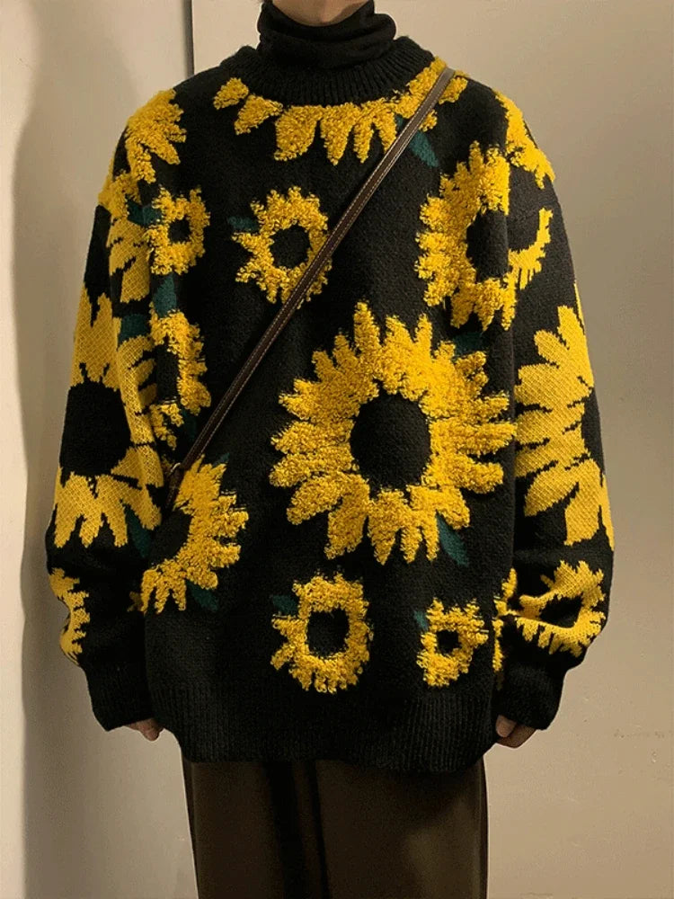 Drune - Herren-Baggy-Pullover für Frühling und Herbst im japanischen Retro-Stil