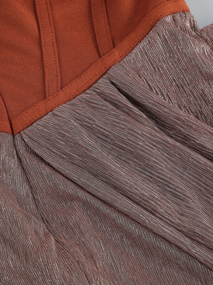 Drune | Glitzer Rückenfrei Abend Maxi Kleid