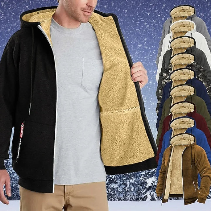 Drune | Warme Winterjacke für Männer mit Kapuze Bequeme Outdoorjacke
