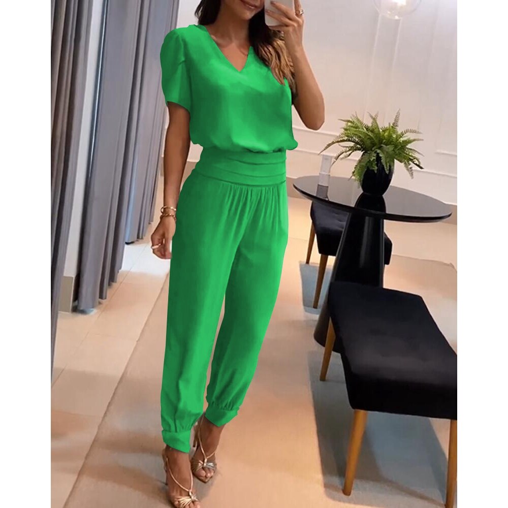 Drune | Jumpsuit mit V-Ausschnitt für Damen