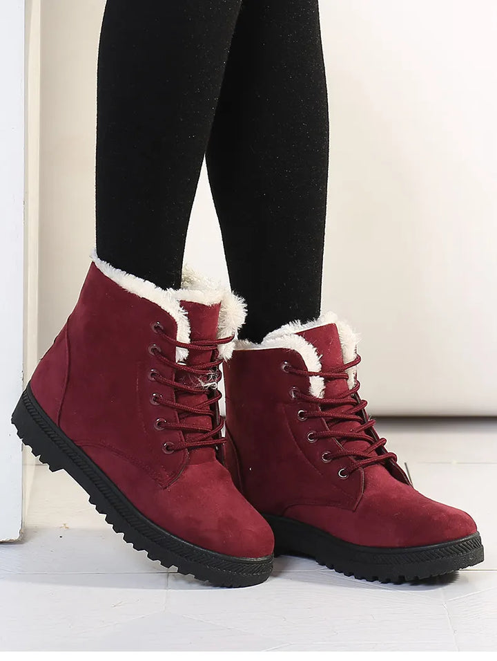 Drune | Winterstiefel - Gefütterte Schnürboots mit Warmfutter & rutschfester Sohle
