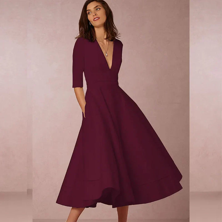 Drune | Elegantes A-Linien-Midikleid