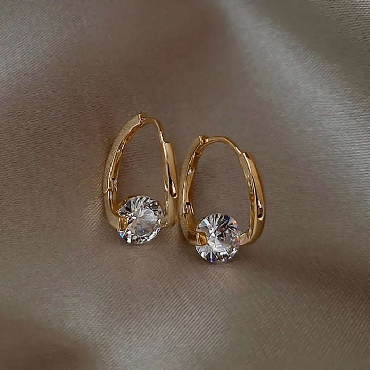 Drune | Sterling Silber Geometrische Zirkon Ohrringe