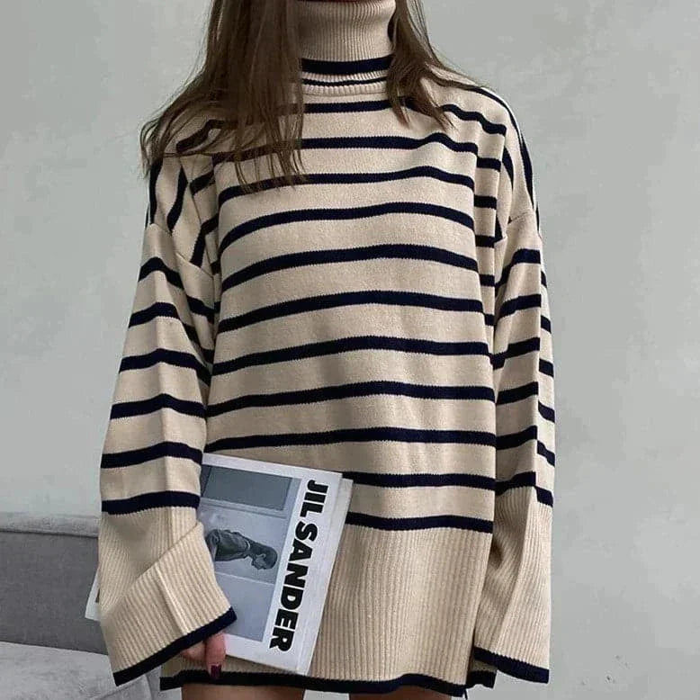 Drune | Strickpullover - Oversized Fit - Weicher Rollkragen - Langer Ärmel Freizeit Design