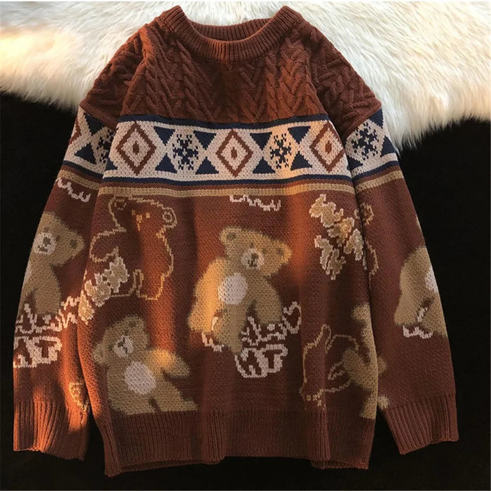 Drune - Hässlicher Weihnachtspulli - Niedlicher Bärenpullover für Paare
