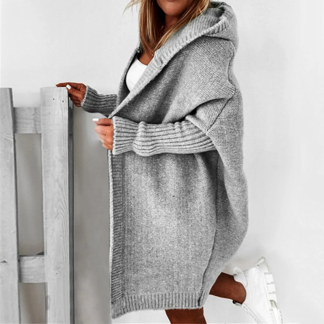 Drune | Oversized Strickmantel mit Kapuze - Cozyfit