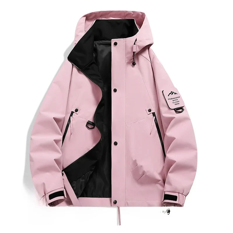 Drune | Unisex Winter Skijacke - Halb Reißverschluss Mit Kapuze