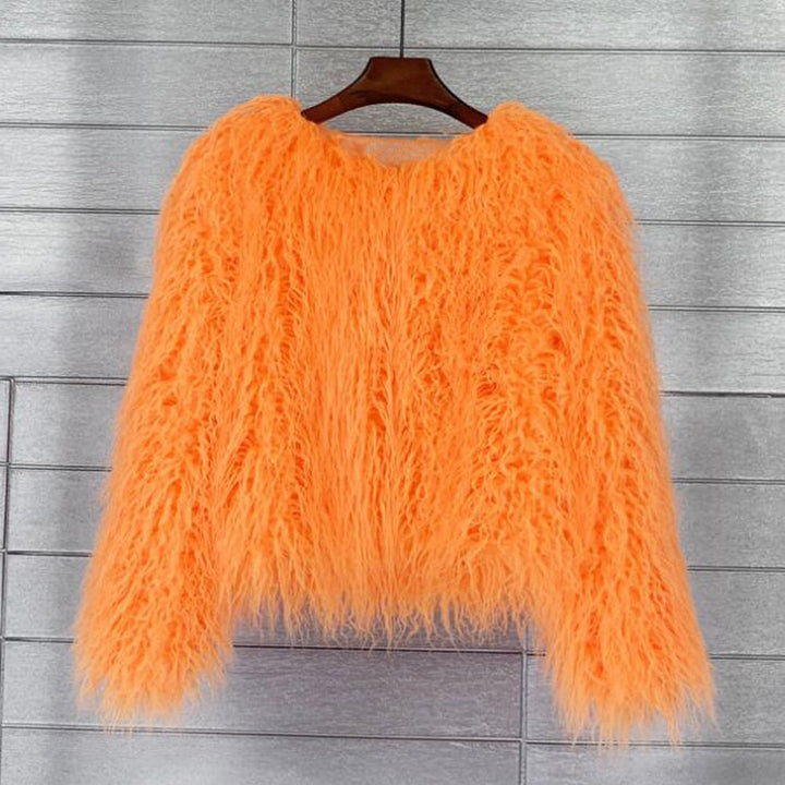 Drune | Eleganter Fux-Ledermantel für Damen