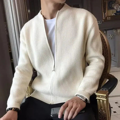 Drune | Einfarbige Strickjacke Für Herren