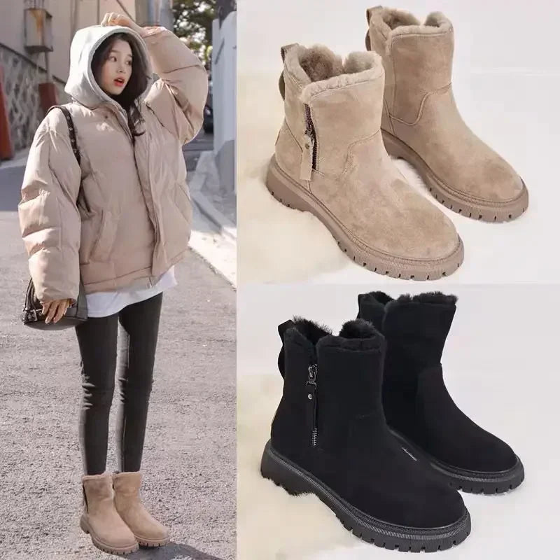 Drune | Damen Schneestiefel mit Plüschfutter