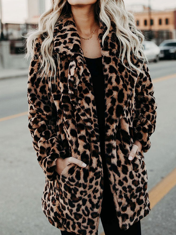 Drune | Leopard Wintermantel