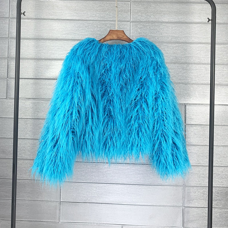 Drune | Eleganter Fux-Ledermantel für Damen